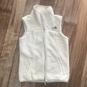 North face fuzzy vest